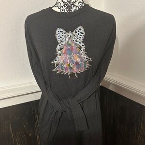 Port and Company Charcoal Long Sleeve with Artistic Graphic